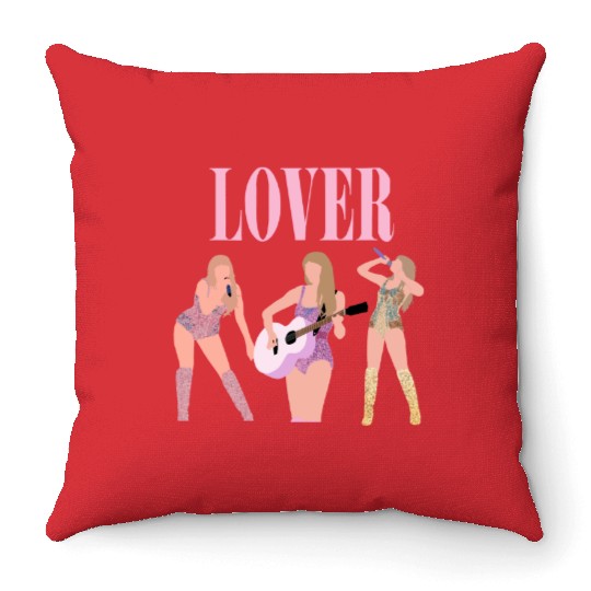taylorswift lover eras tour art Throw Pillows