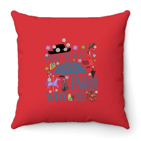Disney Mary Poppins Throw Pillows, Practically Perfect in Every Way Throw Pillows
