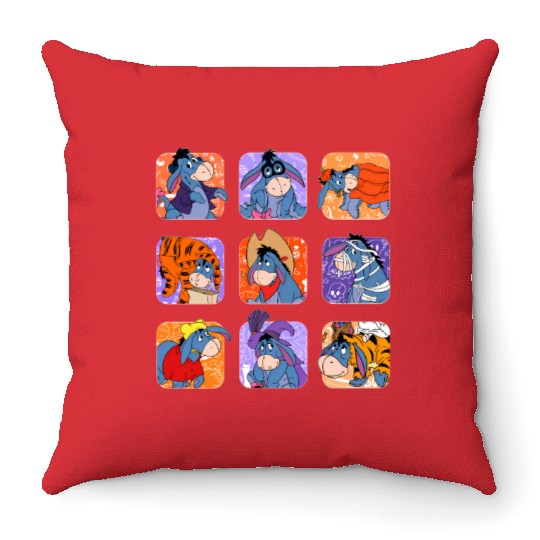 Retro Disney Eeyore Mummy Witch Halloween Moods Throw Pillows
