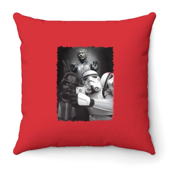 Darth Vader Stormtrooper Han Solo Selfie 2023 Throw Pillows Disney Trip 2023 Throw Pillows
