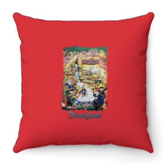 Retro Disneyland Splash Mountain | Disney Characters Splash Mountain Throw Pillows