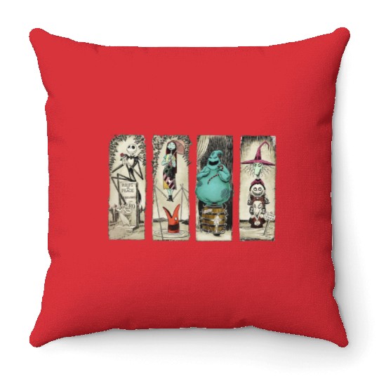 Retro Haunted Mansion The Nightmare Before Christmas Throw Pillows, Disney Halloween  Throw Pillows