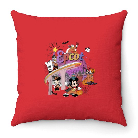 Disney Epcot Halloween  Throw Pillows, Mickey and Friends