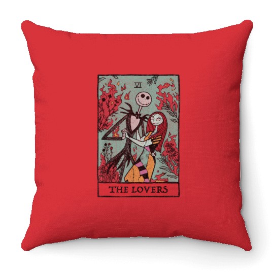 Disney The Nightmare Before Christmas The Lovers Throw Pillows