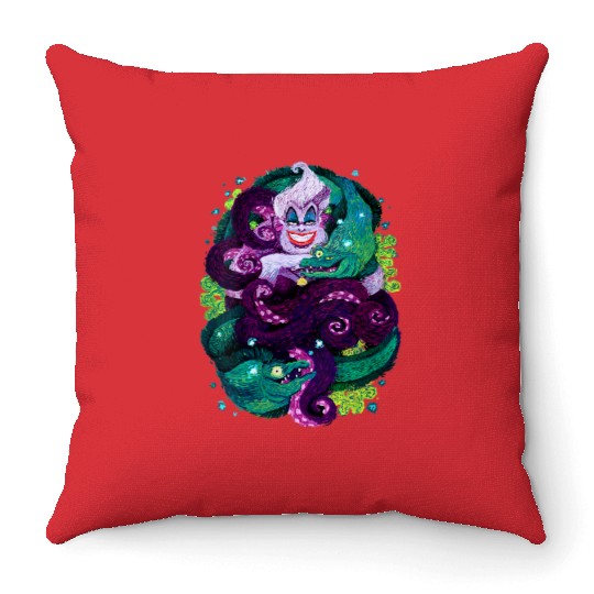 Disney The Little Mermaid Ursula Sea Witch Paint Throw Pillows