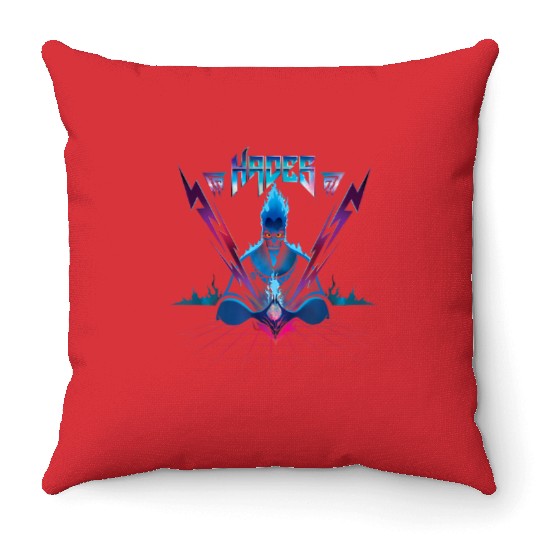 Disney Villains Hades 90s Rock Band Throw Pillows