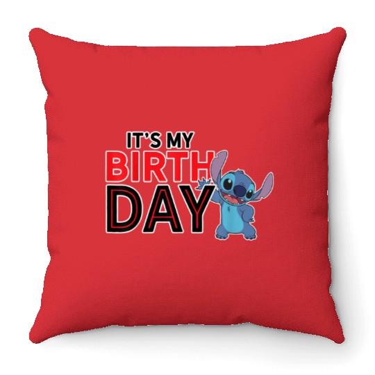 Disney Lilo and Stitch Happy Birthday Throw Pillows