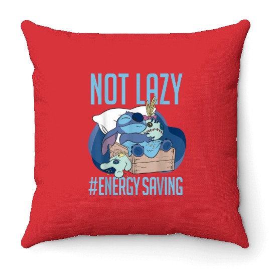 Disney Lilo Stitch Not Lazy Energy Saving Throw Pillows