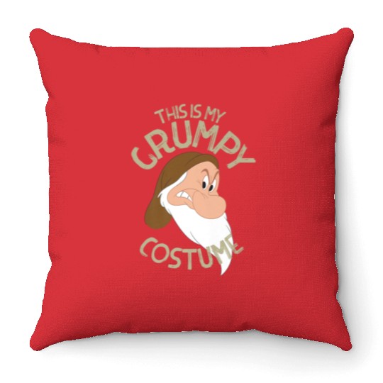 Disney Snow White This Is My Grumpy Costume Hall Throw Pillows