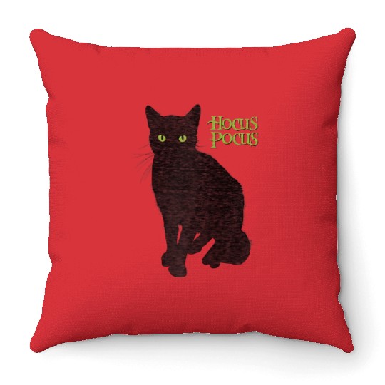 Disney Hocus Pocus Thakery Binx Halloween Raglan Throw Pillows