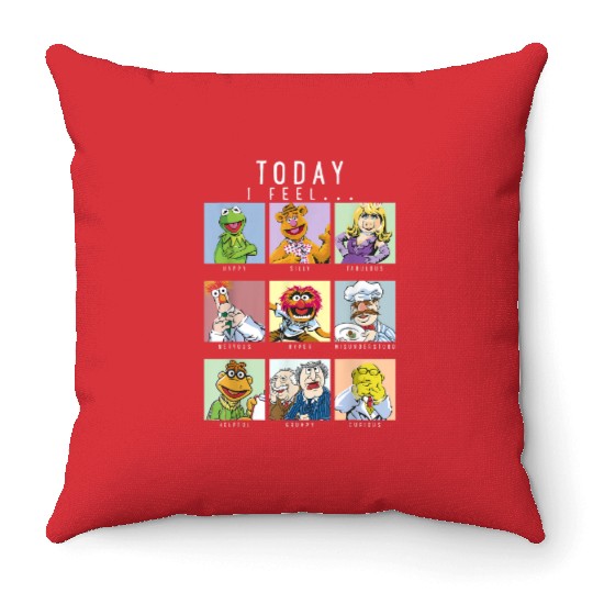 Disney The Muppets Today I Feel Box Up Throw Pillows