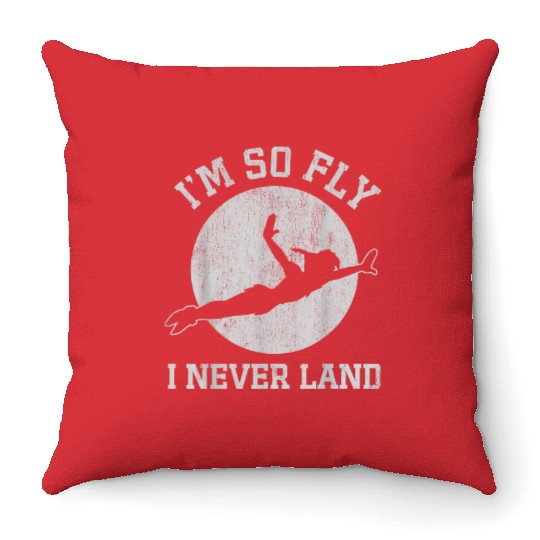 Disney Peter Pan So Fly Moon Silhouette Graphic Throw Pillows