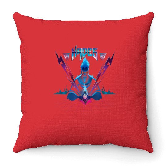 Disney Villains Hades 90s Rock Band Throw Pillows