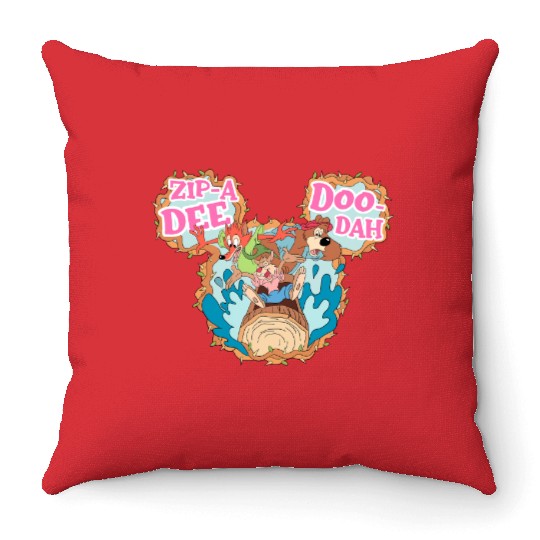 Disney Zip a Dee Doo Dah Throw Pillows, Splash Mountain