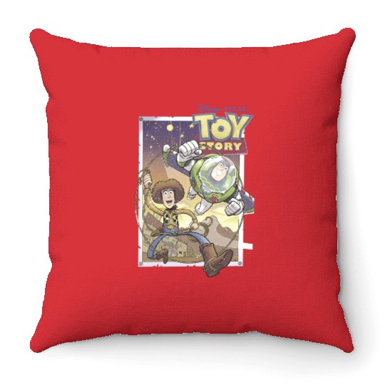 Disney Toy Story Throw Pillows, Retro Woody and Buzzy Lightyear
