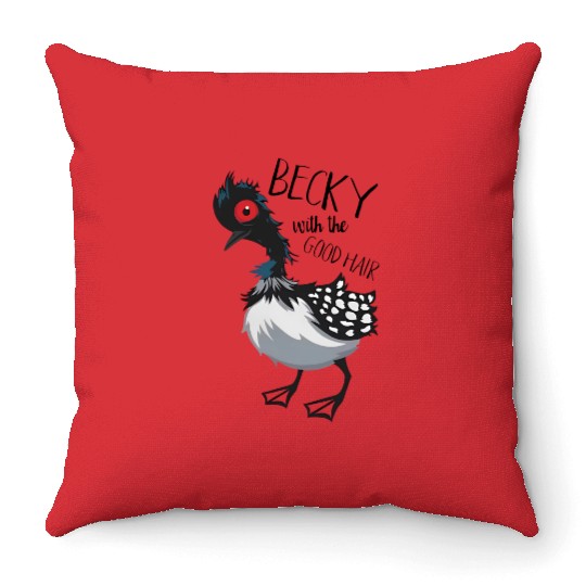 Finding Nemo Throw Pillows, Funny Becky, Disney Pixar Becky The Loon
