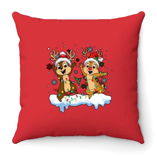 Disney Chip And Dale Christmas Matching Family Throw Pillows