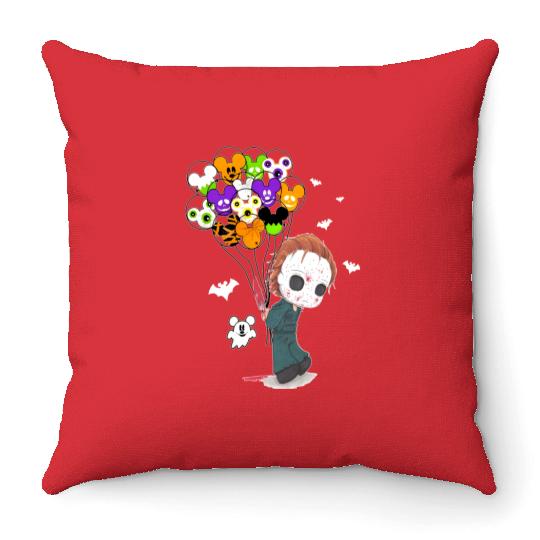 Michael Myers Throw Pillows, Disney Balloon Throw Pillows
