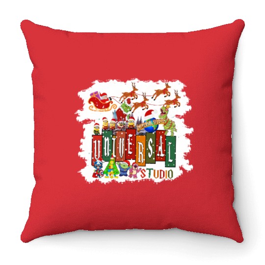 Universal Studios Christmas Throw Pillows, Disneyland Christmas Throw Pillows