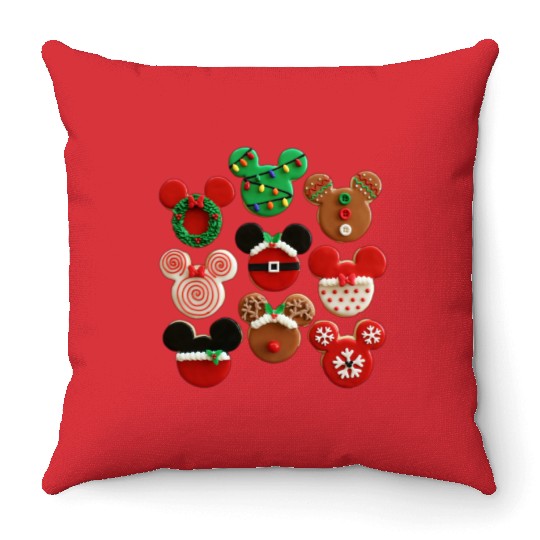 Disney cookie theme Throw Pillows