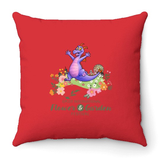Vintage Disney Epcot Figment Color Throw Pillows