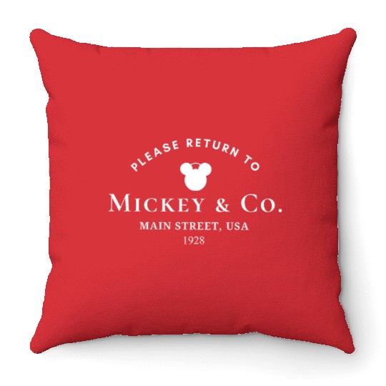 Return to Mickey & Co Throw Pillows, Disneyworld Throw Pillows, Disney Trip Throw Pillows, 2023 Throw Pillows