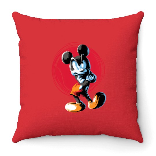 Retro Disney Mickey Angry Throw Pillows, Disney Mickeyu Mouse Throw Pillows