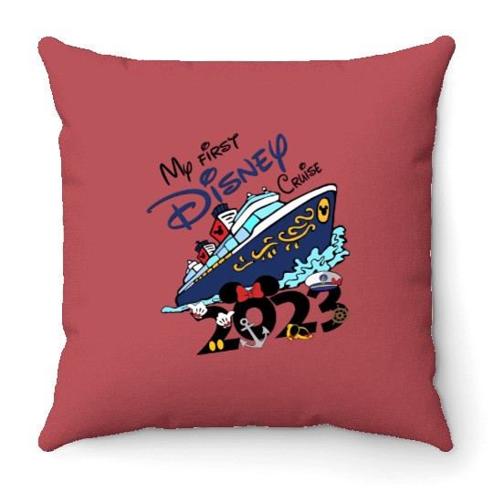 My First Disney Cruise Throw Pillows, 2023 Ship