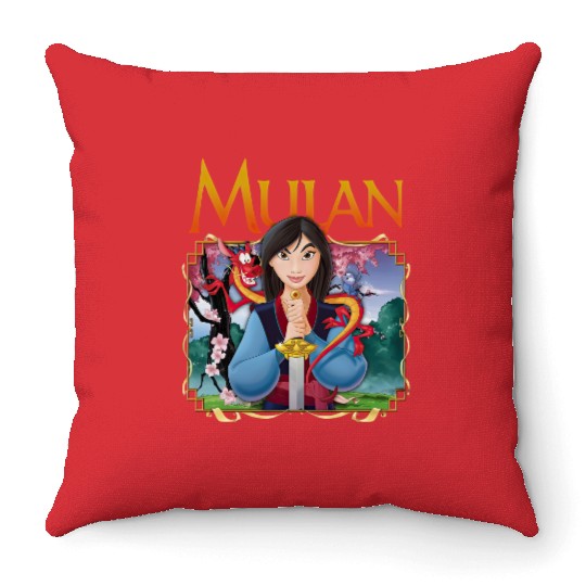 Disney Mulan Anime Mushu Cri-Kee Throw Pillows