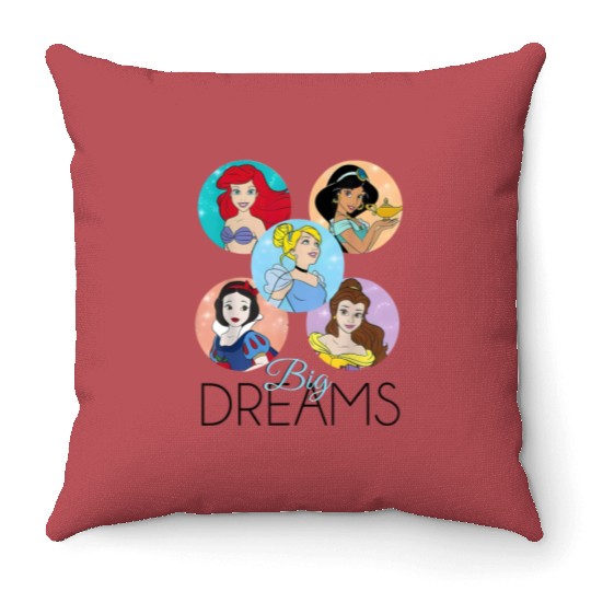 Big Dreams - Disney Princess Throw Pillows, Princess Throw Pillows
