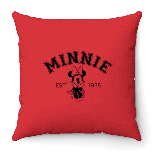 Minnie Mouse Est 1928 Throw Pillows, Disney Minnie Mouse Throw Pillows