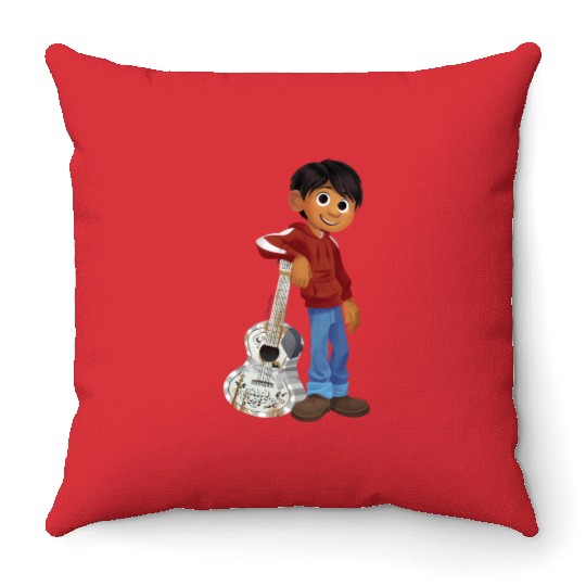 Disney Pixar Coco | Miguel | Playing Guitar Throw Pillows