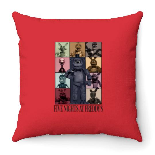 Five Nights At Freddys Eras Tour Throw Pillows