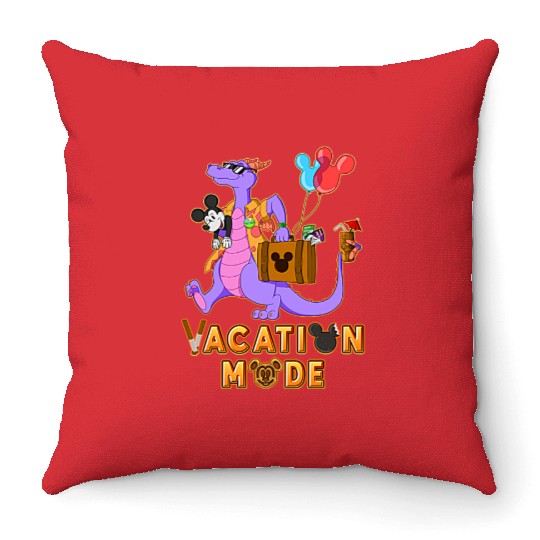 Disney Funny Figment & Mickey Mouse Throw Pillows, Disneyland Throw Pillows