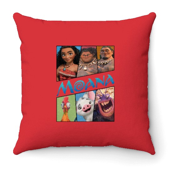 Disney Moana Group Shot Panels Throw Pillows