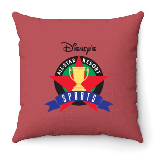 disneys all star resort sports Throw Pillows