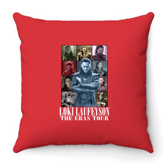 Loki Laufeyson Eras tour Unisex Softstyle Throw Pillows
