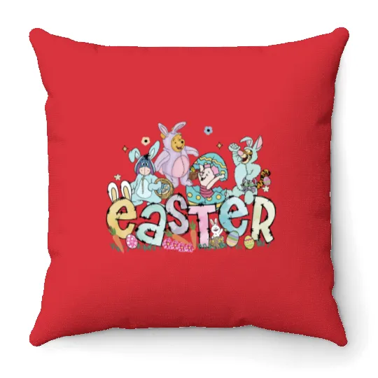 Winnie The Pooh Easter Throw Pillows, Disney Easter Throw Pillows, Pooh Easter Throw Pillows