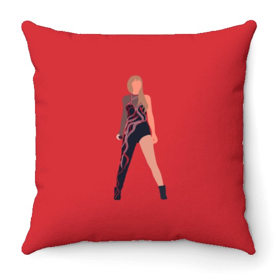 Eras Tour Reputation Outfit Sticker Throw Pillows