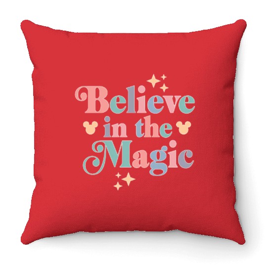 Disney Believe In The Magic Throw Pillows, Magic Kingdom Throw Pillows, Disney Throw Pillows
