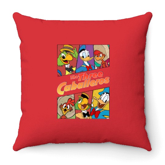 Disney The Three Caballeros All Characters Retro Throw Pillows, Animal Kingdom