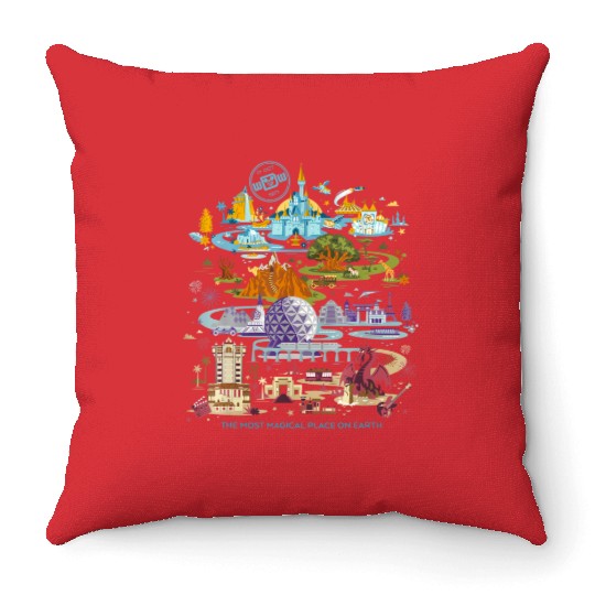Vintage Disney Epcot 1982 Throw Pillows, Disney Epcot Throw Pillows, Vintage Disney Throw Pillows