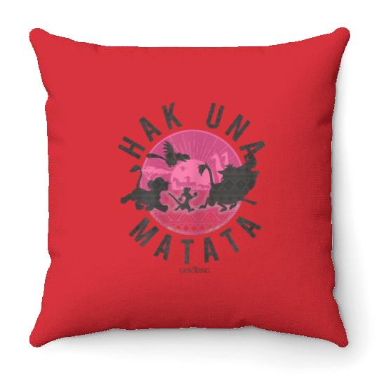 Disney Lion King Simba Silhouette Hakuna Graphic Throw Pillows