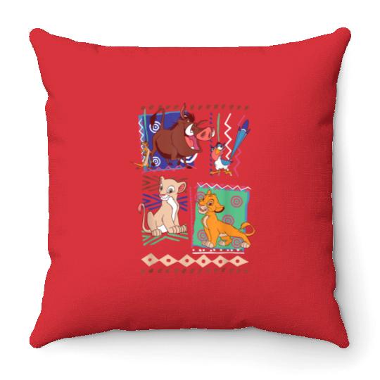 Disney Lion King Simba And Timon Graphic Throw Pillows