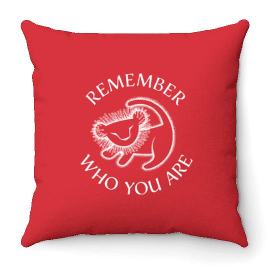 Disney Lion King Simba Sketch Remember Who You Are Throw Pillows