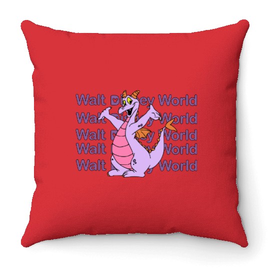 Figment Throw Pillows, Disney Epcot Throw Pillows, Purple Dragon Throw Pillows
