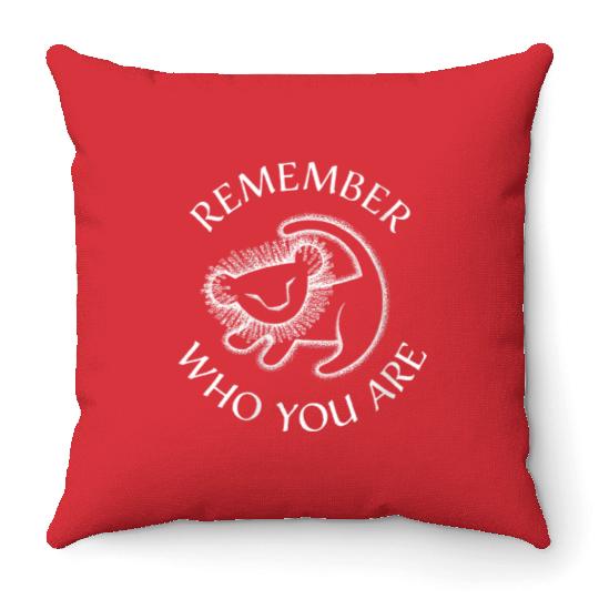Disney Lion King Simba Sketch Remember Who You Are Throw Pillows