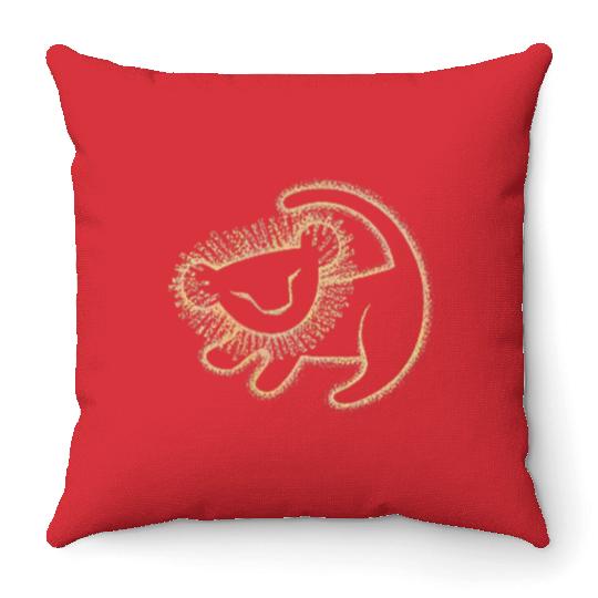 Disney Lion King Simba Gold Cave Painting Graphic Throw Pillows