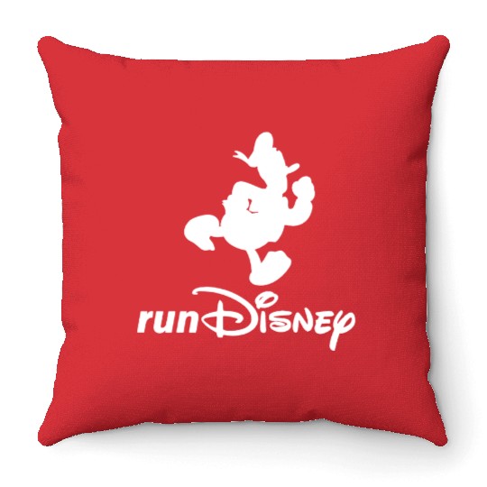 Donald Duck - Run Disney - Disney Marathon Throw Pillows
