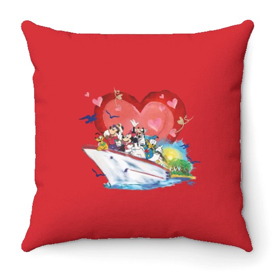 Disney Cruise Couples Throw Pillows, Honeymoon Cruise Throw Pillows